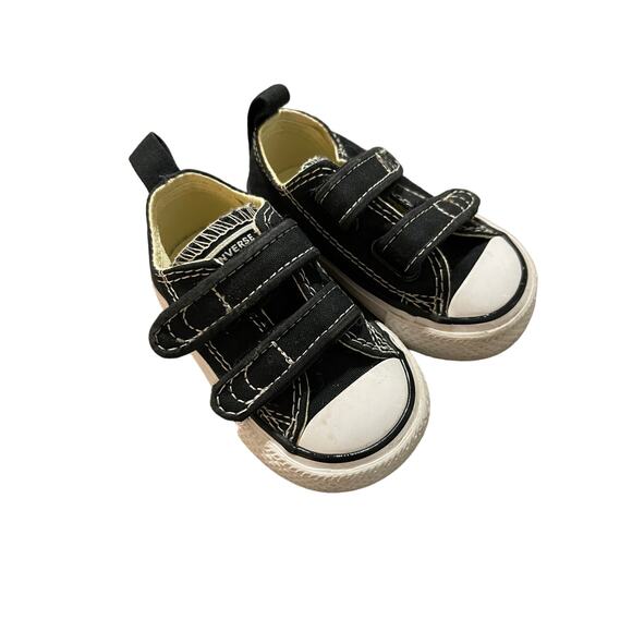 Converse Other - All Star Converse Baby Shoes Girl Boy Unisex Black SZ 3 Velcro